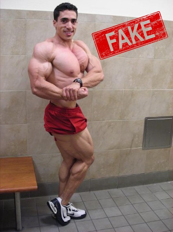 fake bodybuilder